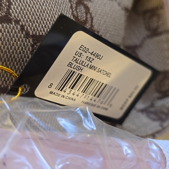 bebe Talulla Mini Satchel Blush Monogram Logo Crossbody Shoulder Bag NWT - Picture 6 of 12